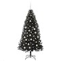 Árbol de Navidad con 300 LED con soporte Negro 180 cm PVC