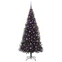 Árbol de Navidad con 300 LED con soporte Negro 180 cm PVC