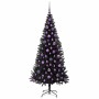 Árbol de Navidad con 300 LED con soporte Negro 180 cm PVC