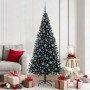 Árbol de Navidad con 300 LED con soporte Negro 180 cm PVC