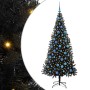 Árbol de Navidad con 300 LED con soporte Negro 180 cm PVC