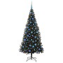Árbol de Navidad con 300 LED con soporte Negro 180 cm PVC