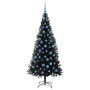 Árbol de Navidad con 300 LED con soporte Negro 180 cm PVC