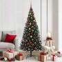 Árbol de Navidad con 300 LED con soporte Negro 180 cm PVC