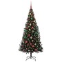 Árbol de Navidad con 300 LED con soporte Negro 180 cm PVC