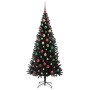 Árbol de Navidad con 300 LED con soporte Negro 180 cm PVC