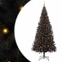 Árbol de Navidad con 300 LED con soporte Negro 210 cm PVC