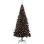 Árbol de Navidad con 300 LED con soporte Negro 210 cm PVC