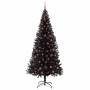 Árbol de Navidad con 300 LED con soporte Negro 210 cm PVC