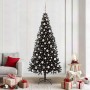 Árbol de Navidad con 300 LED con soporte Negro 210 cm PVC