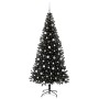 Árbol de Navidad con 300 LED con soporte Negro 210 cm PVC