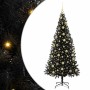 Árbol de Navidad con 300 LED con soporte Negro 210 cm PVC