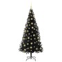 Árbol de Navidad con 300 LED con soporte Negro 210 cm PVC
