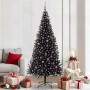 Árbol de Navidad con 300 LED con soporte Negro 210 cm PVC