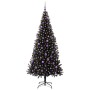 Árbol de Navidad con 300 LED con soporte Negro 210 cm PVC