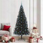 Árbol de Navidad con 300 LED con soporte Negro 210 cm PVC