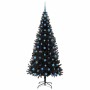 Árbol de Navidad con 300 LED con soporte Negro 210 cm PVC