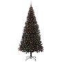 Árbol de Navidad con 300 LED con soporte Negro 240 cm PVC