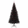 Árbol de Navidad con 300 LED con soporte Negro 240 cm PVC