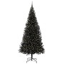 Árbol de Navidad con 300 LED con soporte Negro 240 cm PVC
