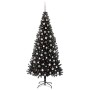 Árbol de Navidad con 300 LED con soporte Negro 240 cm PVC