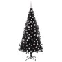 Árbol de Navidad con 300 LED con soporte Negro 240 cm PVC