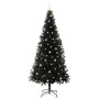 Árbol de Navidad con 300 LED con soporte Negro 240 cm PVC