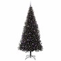 Árbol de Navidad con 300 LED con soporte Negro 240 cm PVC