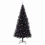 Árbol de Navidad con 300 LED con soporte Negro 240 cm PVC