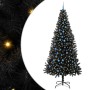 Árbol de Navidad con 300 LED con soporte Negro 240 cm PVC