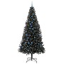 Árbol de Navidad con 300 LED con soporte Negro 240 cm PVC