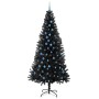 Árbol de Navidad con 300 LED con soporte Negro 240 cm PVC