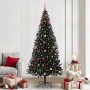 Árbol de Navidad con 300 LED con soporte Negro 240 cm PVC