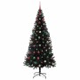 Árbol de Navidad con 300 LED con soporte Negro 240 cm PVC