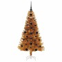 Árbol de Navidad con 150 LED con soporte Dorado 120 cm PET