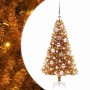Árbol de Navidad con 150 LED con soporte Dorado 120 cm PET