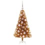 Árbol de Navidad con 150 LED con soporte Dorado 120 cm PET