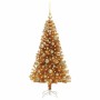 Árbol de Navidad con 150 LED con soporte Dorado 120 cm PET