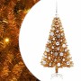 Árbol de Navidad con 150 LED con soporte Dorado 120 cm PET