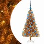 Árbol de Navidad con 150 LED con soporte Dorado 120 cm PET