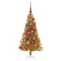 Árbol de Navidad con 150 LED con soporte Dorado 120 cm PET