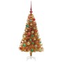 Árbol de Navidad con 150 LED con soporte Dorado 120 cm PET