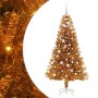 Árbol de Navidad con 150 LED con soporte Dorado 150 cm PET
