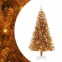Árbol de Navidad con 150 LED con soporte Dorado 150 cm PET