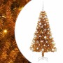 Árbol de Navidad con 150 LED con soporte Dorado 150 cm PET