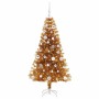 Árbol de Navidad con 150 LED con soporte Dorado 150 cm PET
