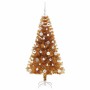 Árbol de Navidad con 150 LED con soporte Dorado 150 cm PET