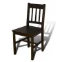 Dining table and 4 brown wooden chairs by vidaXL, Furniture sets for kitchens and dining rooms - Ref: Foro24-241221, Price: 3...
