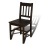 Esstisch und 4 braune Holzstühle von vidaXL, Möbelsets für Küchen und Esszimmer - Ref: Foro24-241221, Preis: 280,78 €, Rabatt: %
