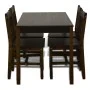 Dining table and 4 brown wooden chairs by vidaXL, Furniture sets for kitchens and dining rooms - Ref: Foro24-241221, Price: 3...
